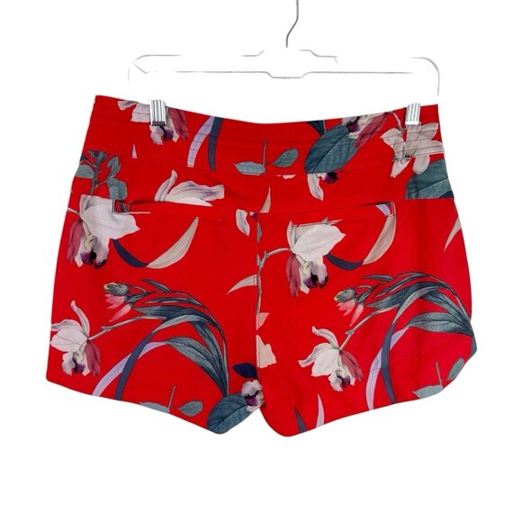 Athleta Women's 8 Orange Floral Boardshort Swim Bottom EUC - Picture 2 of 10